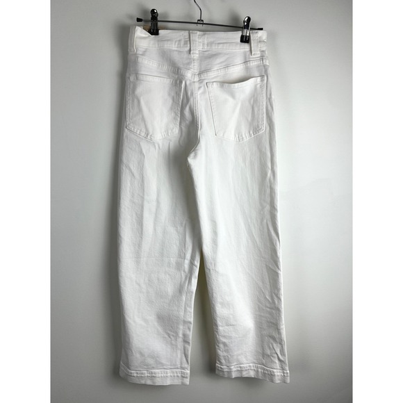 NWT Madewell The Perfect Vintage Wide Leg Crop Jeans White Denim Size 25 - Picture 3 of 16